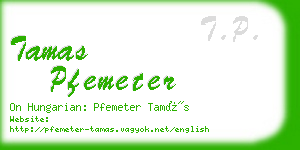 tamas pfemeter business card